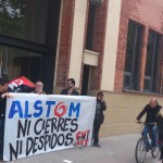[Solidaritat Zamora] Concentració contra el tancament de la planta d' Alstom Wind a Coreses