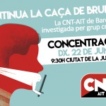 Concentració contra la criminalització de la CNT-AIT de Barcelona